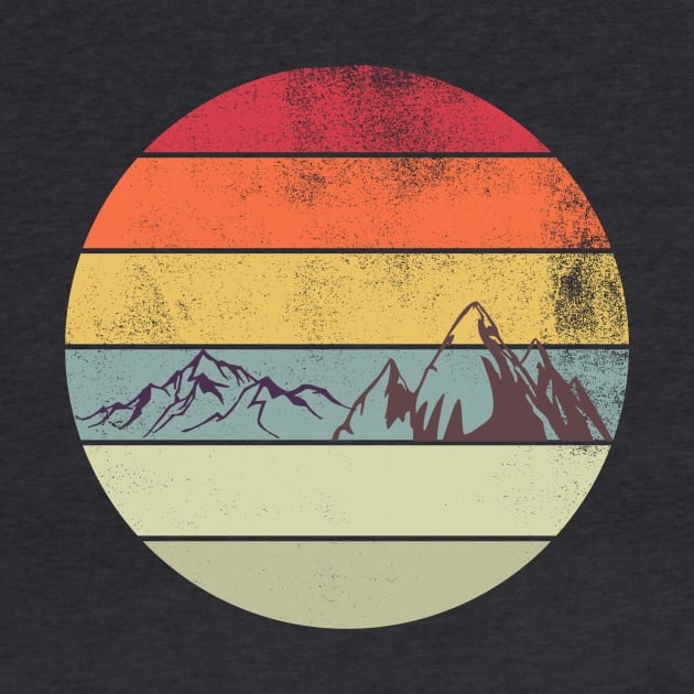 Retro Mountains by Life Happens Tee Shop